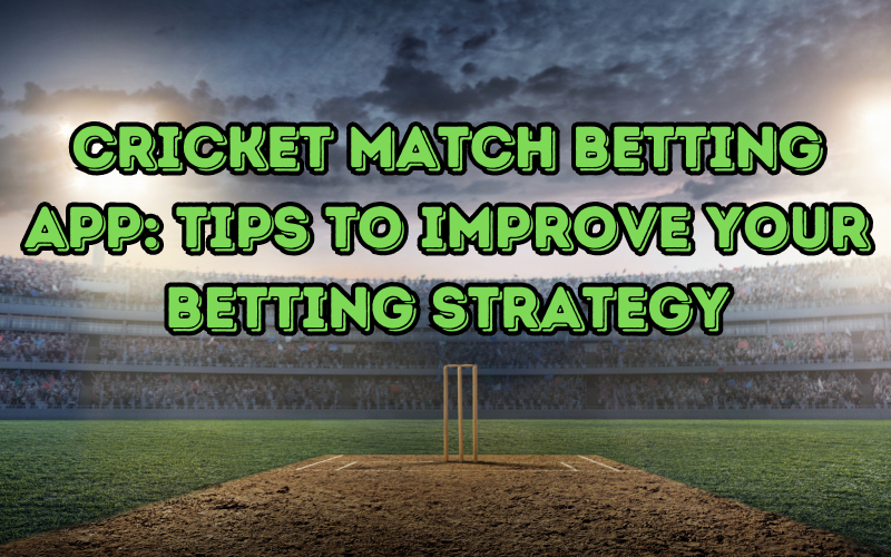 Cricket Match Betting App: Tips to Improve Your Betting Strategy